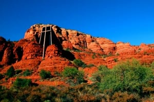 Sacred vortex at the Chapel of the Holy Cross in Sedona