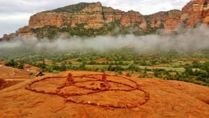 Medicine Wheel on the red rocks-Shamanic Group Retreat