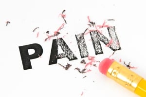 The word PAIN being erased with a pencil eraser-Spiritual Treatment