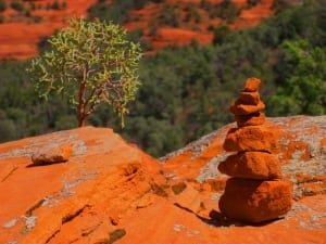 stacked prayer rocks retreats in Sedona-SpiritQuest Sedona Retreats