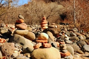 Buddha Beach Prayer rocks shamanic retreats