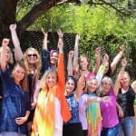 women say goodby at end of our group retreats