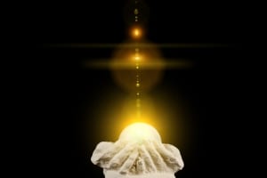 Ethereal light and lotus flower symbolizing a shamanic soul journey for past life regression during a spiritual treatment in Sedona.