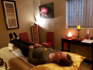 woman getting a healing treatment in sedona-SpiritQuest