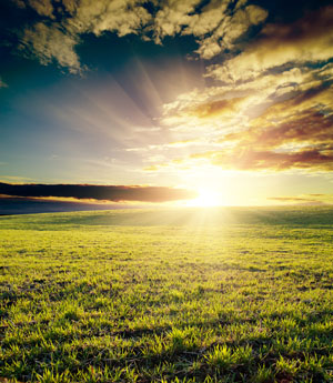 Sunshine breaking through clouds-Healing Power of Nature