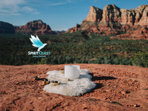 crystal bowl on red rocks sedona vortex