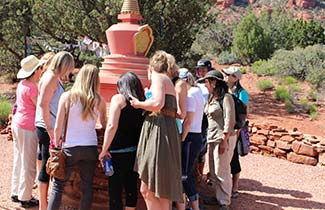 healing retreat group at sedona stupa