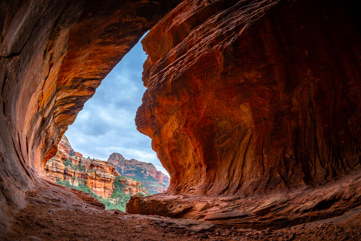 Subway Cave, also know as Keyhole Cave in Sedona Arizona. sedona vortex view