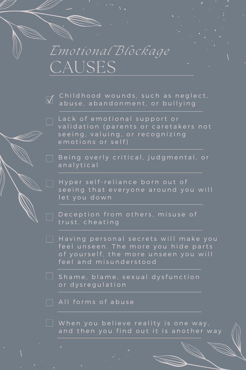 emotional blockage causes 