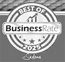 2025 Best of Sedona BusinessRate award for SpiritQuest Sedona Retreats.