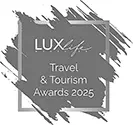 LUXlife Travel & Tourism Awards 2025 winner badge for SpiritQuest Sedona Retreats